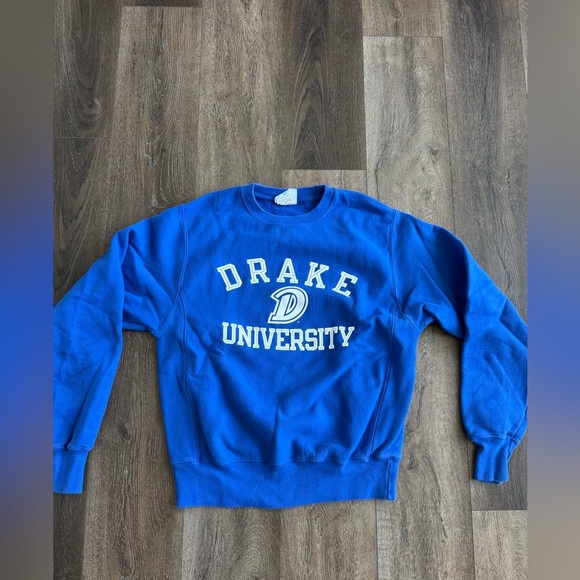 Vintage Drake University sweatshirt.  Unisex size small.  Royal blue. - Picture 1 of 7